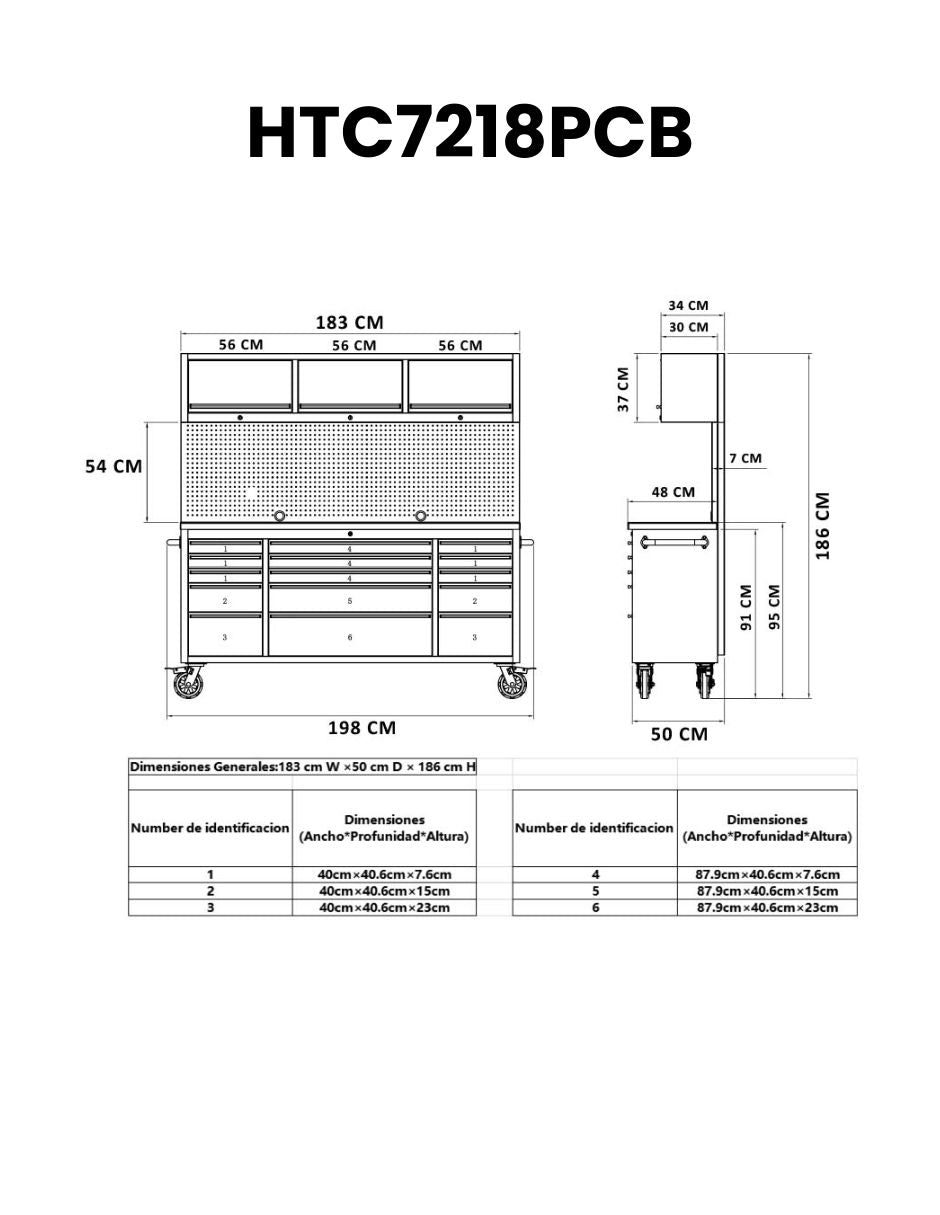 Gabinete Profesional en Acero Inoxidable  HTC7218PCB