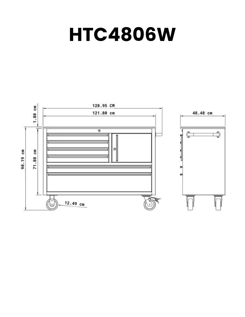 Gabinete Profesional en Acero Inoxidable  HTC4806W